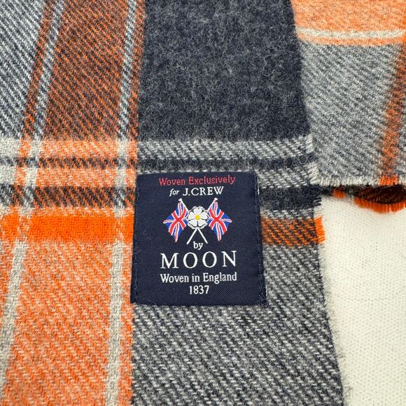 J. Crew x Moon Merino Wool Plaid Scarf - Picture 2 of 3